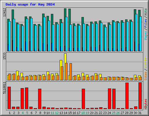 Daily usage for May 2024