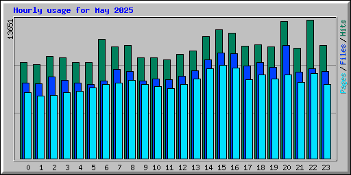 Hourly usage for May 2025