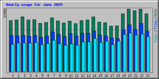 Hourly usage for June 2025