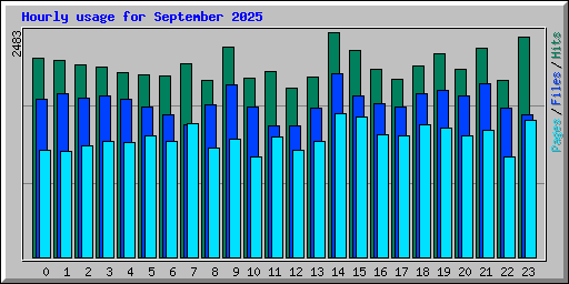 Hourly usage for September 2025