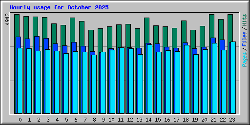 Hourly usage for October 2025