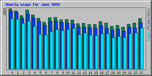 Hourly usage for June 2026