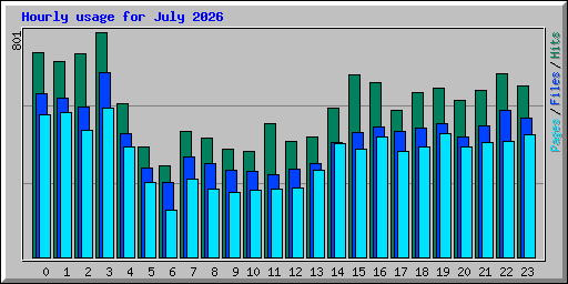 Hourly usage for July 2026