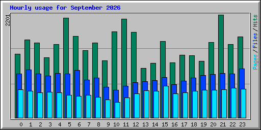 Hourly usage for September 2026