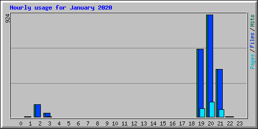 Hourly usage for January 2020
