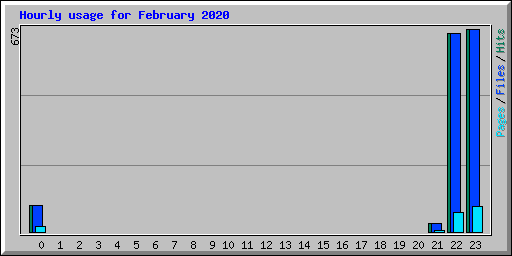 Hourly usage for February 2020