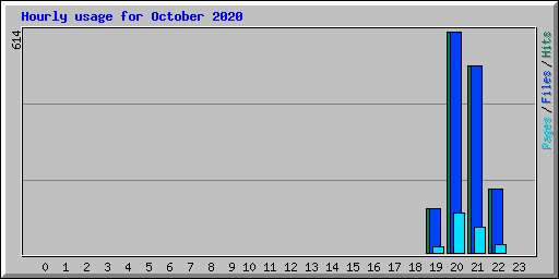 Hourly usage for October 2020