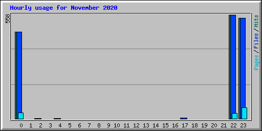 Hourly usage for November 2020