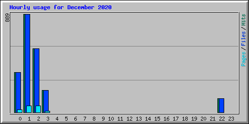 Hourly usage for December 2020