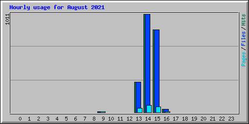 Hourly usage for August 2021
