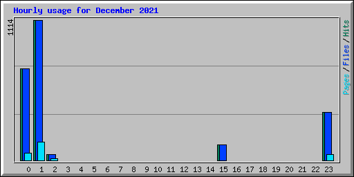Hourly usage for December 2021