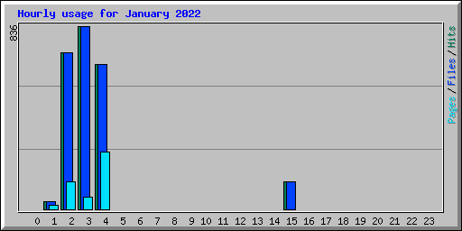 Hourly usage for January 2022